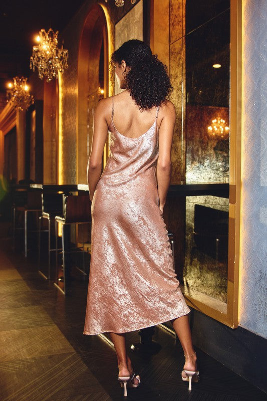 Too Precious Cowl Neck Midi Dress
