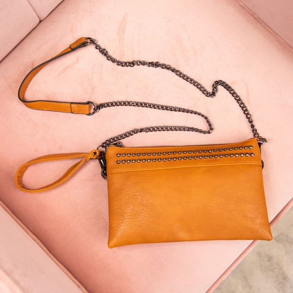 Kory Stud Chain Crossbody Bag Handbag Purse