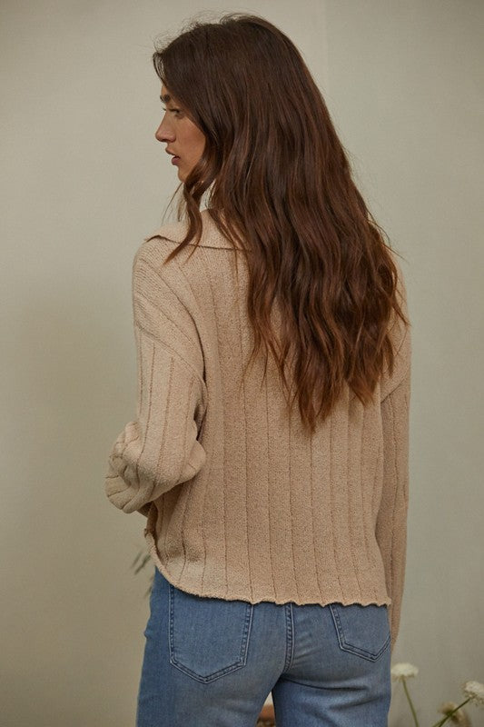 Catalynn Collar Sweater Top