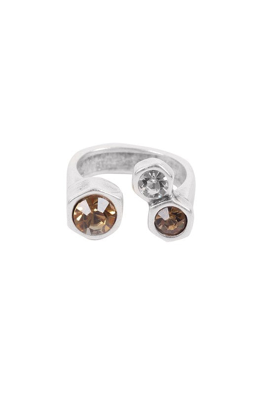 Double Crystal Ring