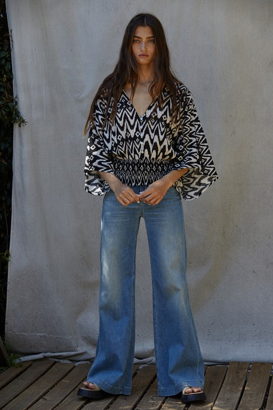 Evelynn Smocked Top