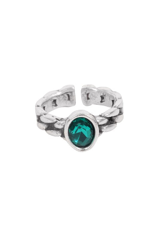 Green Crystal Ring
