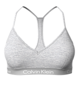 CK LIGHTLY LINED BRALETTE GREY