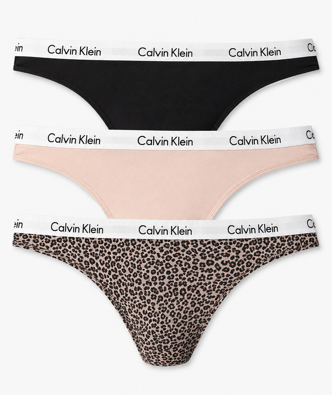 CK THONG 3 PACK BLACK/CEDAR/MINI CHT