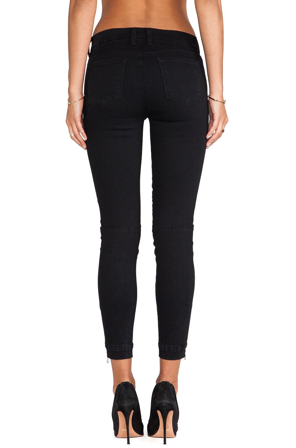 Roux Mid Rise Biker Crop Jeans