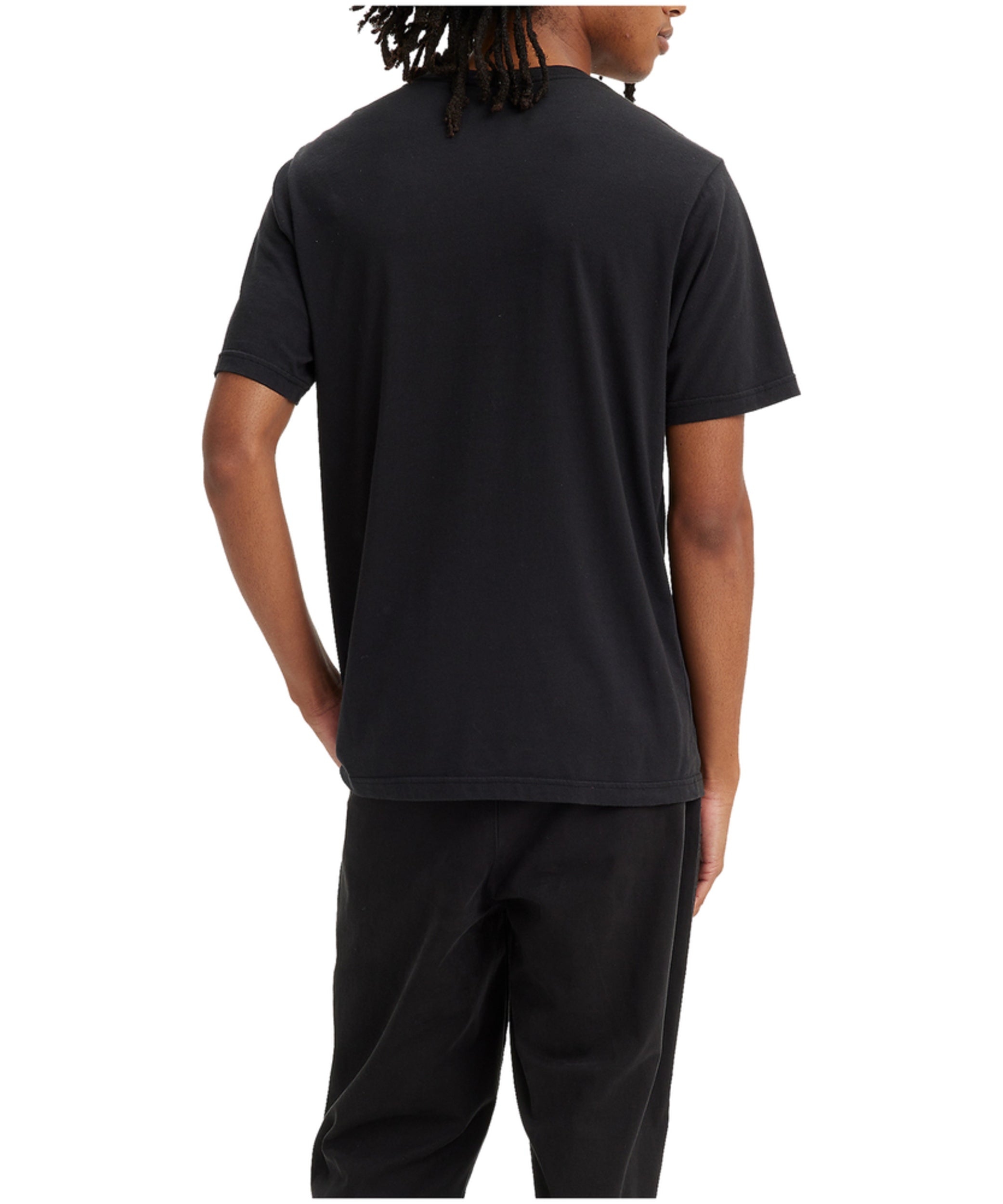 Vertical Logo Relaxed Fit Crewneck Graphic T Shirt
