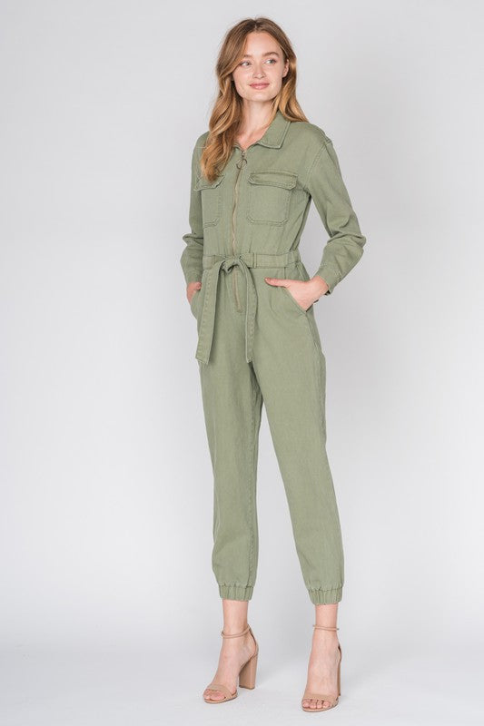 Cargo Utility Denim Flight Suit