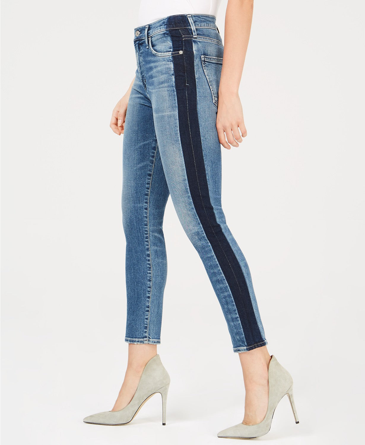 high rise, skinny, citizens, womens denim, denim, stripe, trend