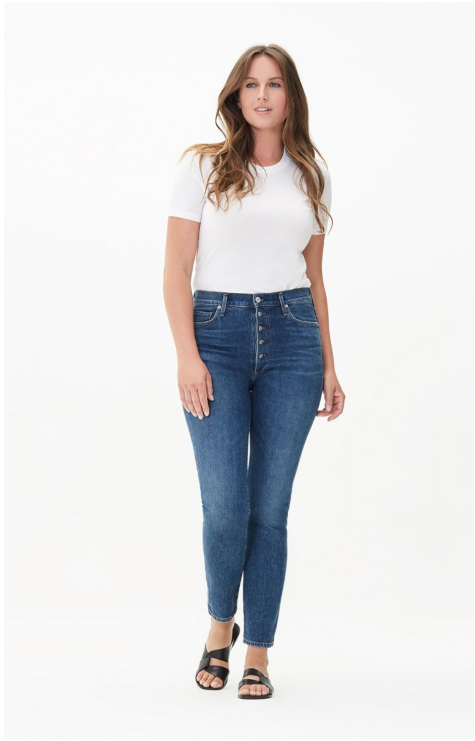 womens denim, denim, citizens, high rise, buttons, skinny