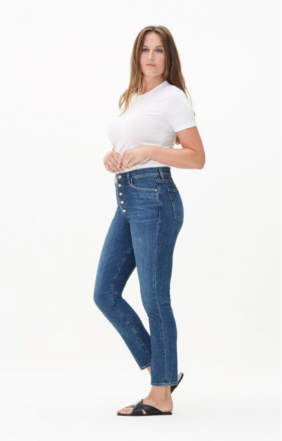 womens denim, denim, citizens, high rise, buttons, skinny