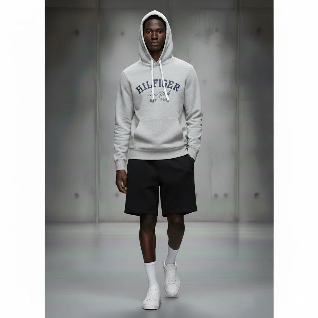 Tommy Hilfiger French Terry Heather Grey Hoodie