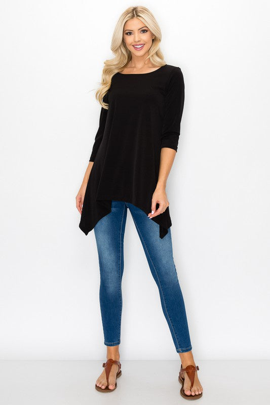 Black Sidetail Tunic