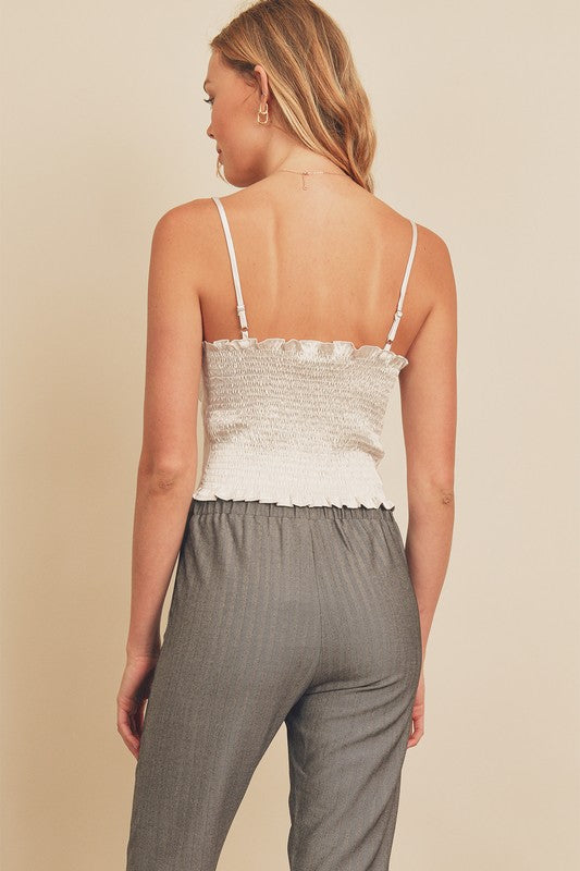Satin Cowl Neck Cami Top