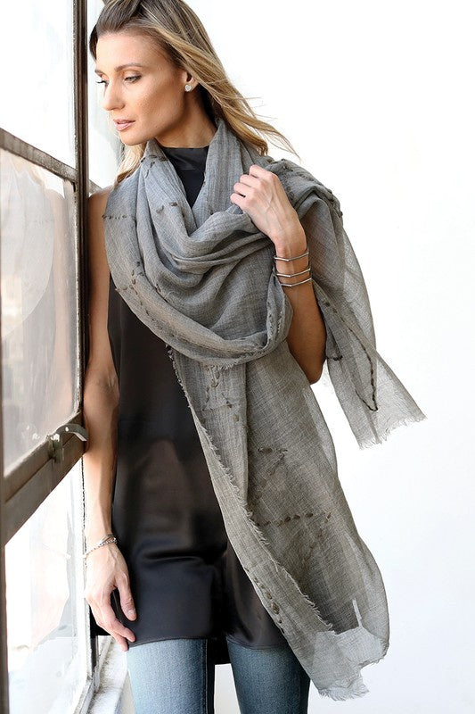 MELANGE SCARF I Charcoal