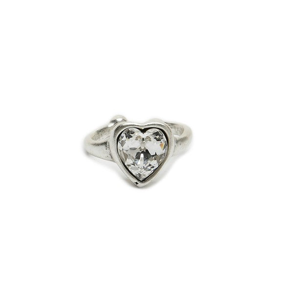 Heart Shaped Crystal Rings