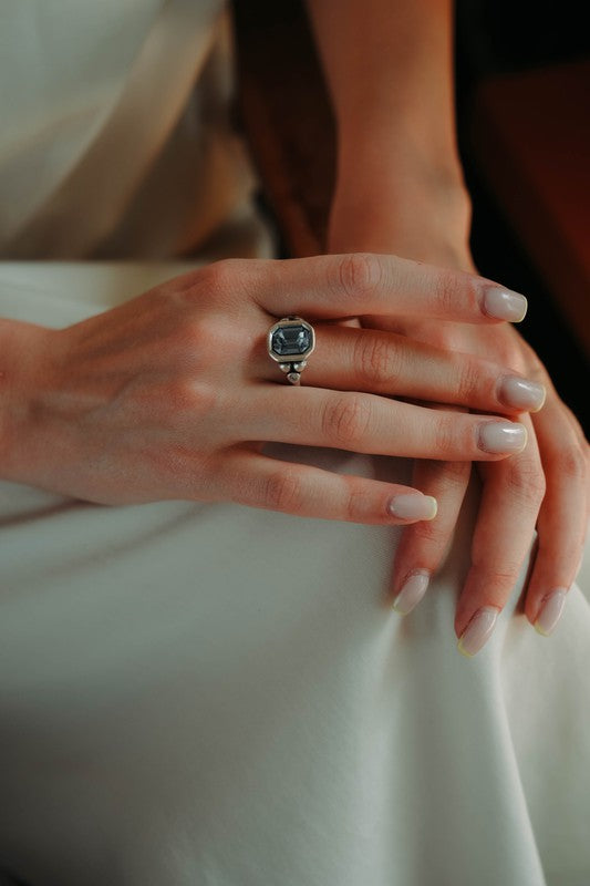 Blue Crystal Ring
