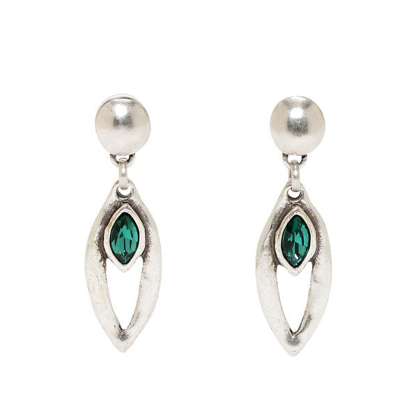 Green Crystal Earrings