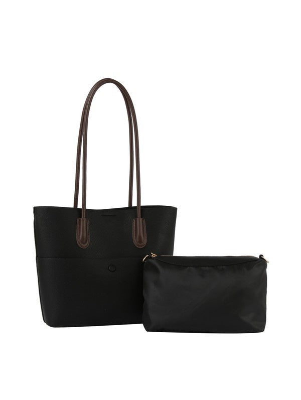 Marcella 2 in 1 Button Detail Front Pocket Tote