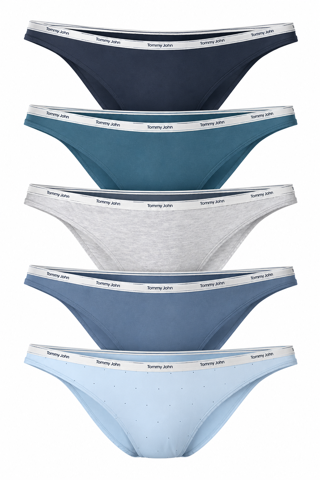 CK Pikini 5 Packs Shoreline/Saxony Blue/B10 Grey Heather/Moonlight Blue/Logo Grid Ice Water