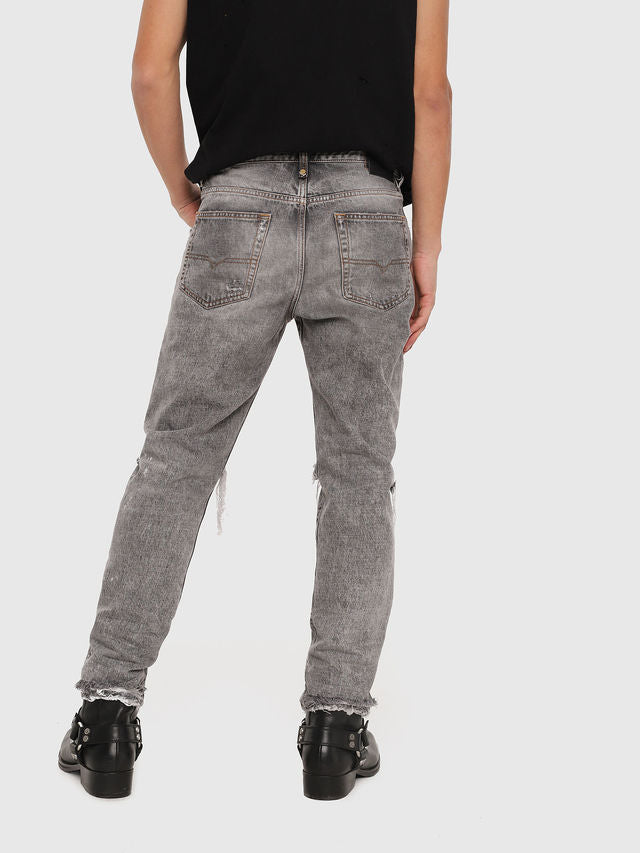 Trousers In Black Grey Denim Jeans