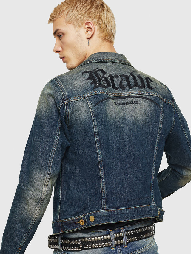 Diesel D-GALY Slim-fit trucker in denim