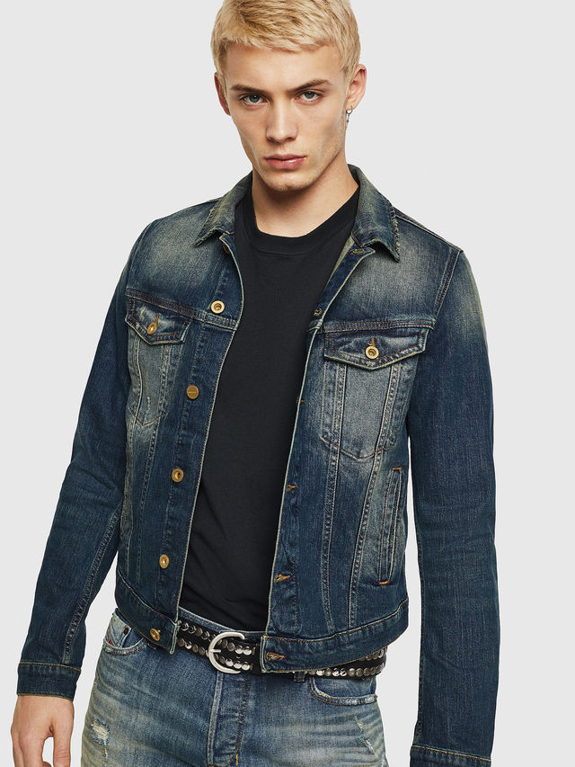 Diesel D-GALY Slim-fit trucker in denim