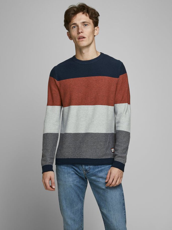 CREW NECK KNITTED PULLOVER