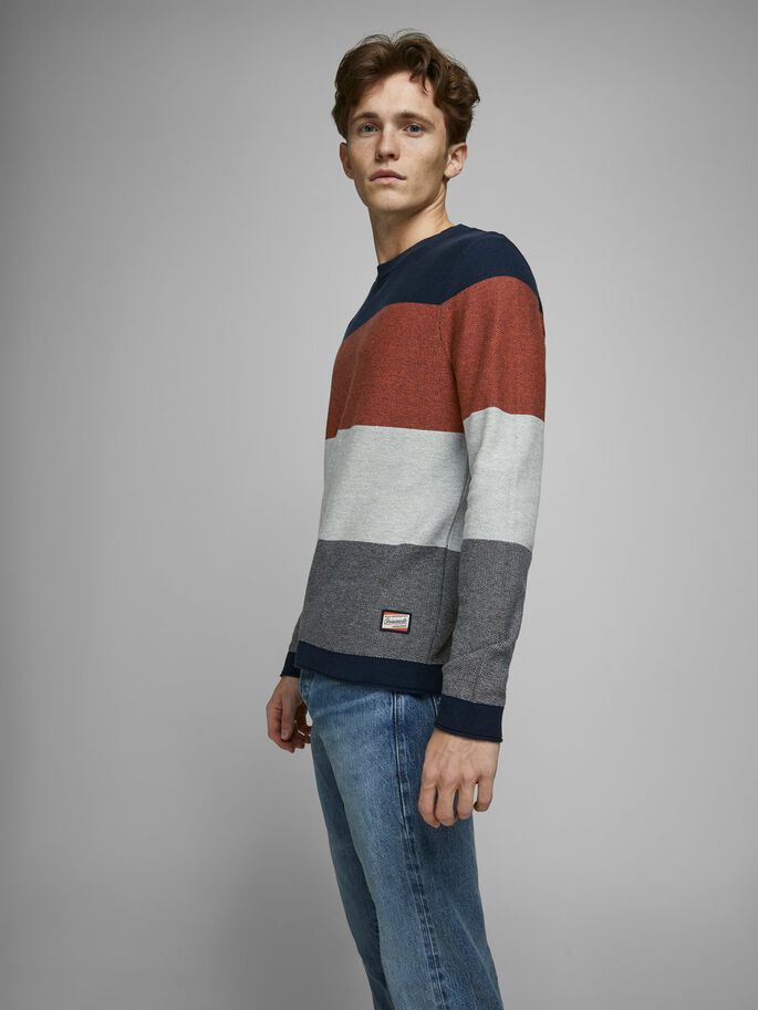 CREW NECK KNITTED PULLOVER