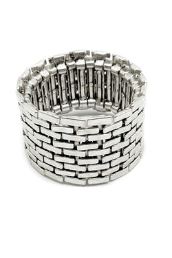 BIG SILVER STRETCH BRACELET