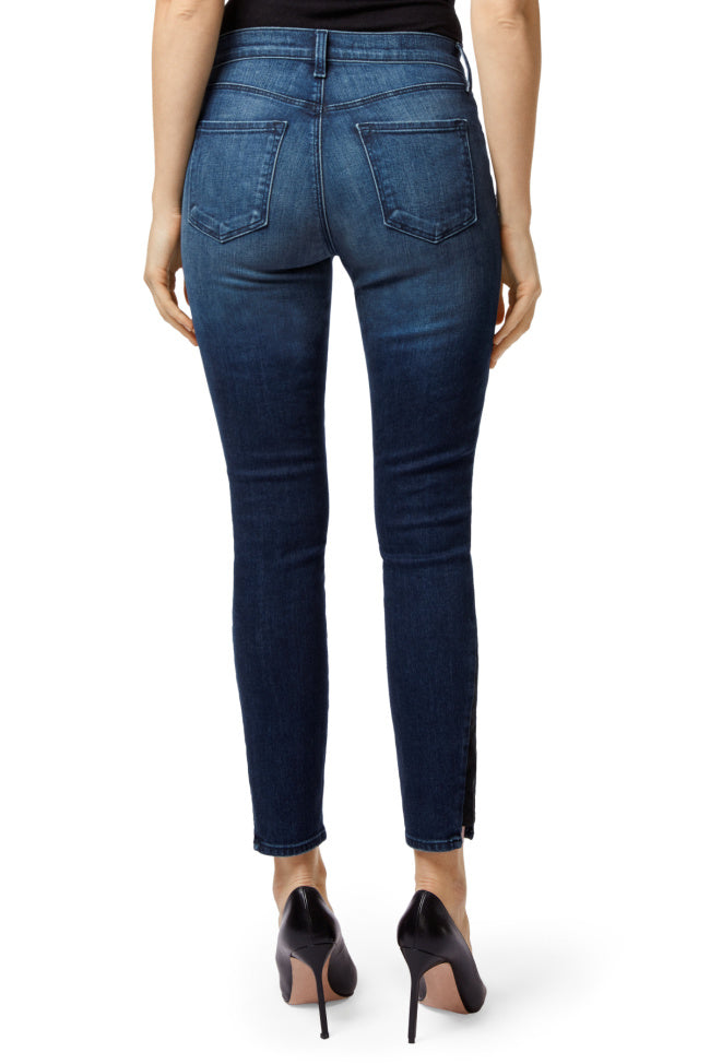 j brand, denim, womens denim, womens, blue, suede, skinny, highrise