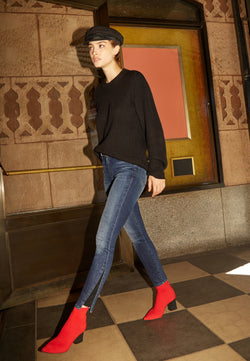 j brand, denim, womens denim, womens, blue, suede, skinny, highrise