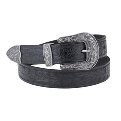 Western Tooled Vintage Leather Belt