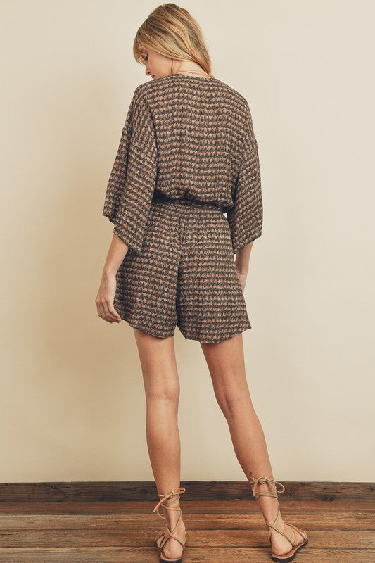 New Wave Button-Up Romper