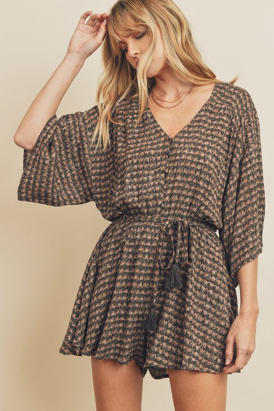 New Wave Button-Up Romper