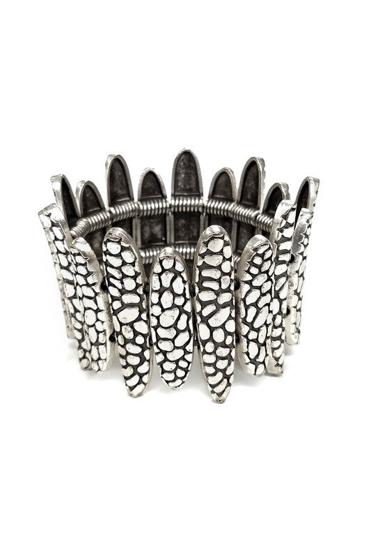 SILVER STRETCH DESIGN BRACELET