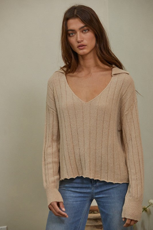 Catalynn Collar Sweater Top