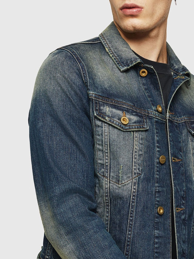 Diesel D-GALY Slim-fit trucker in denim