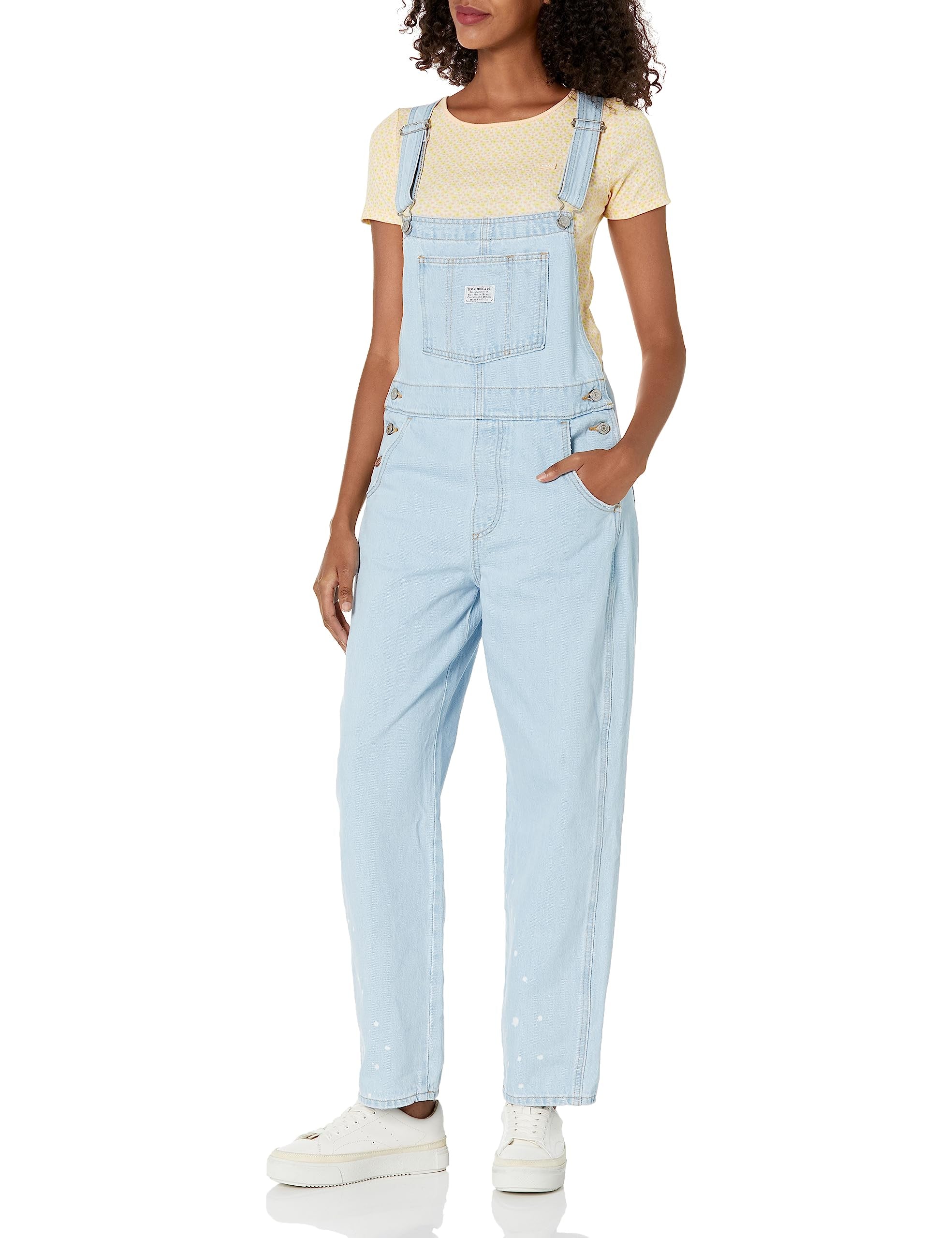 Women's Vintage Overalls In Stone Shadow