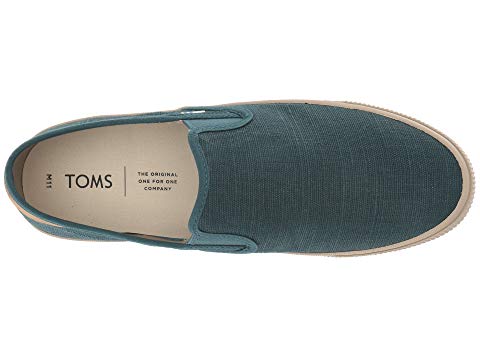 sneaker, no laces, blue, toms, trendy, slip on