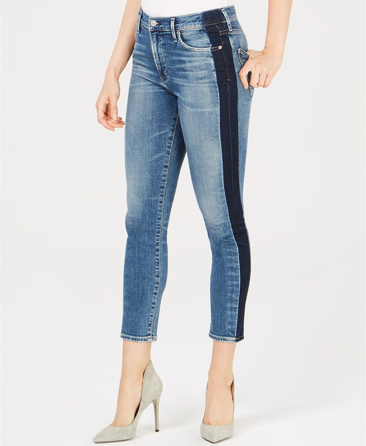 high rise, skinny, citizens, womens denim, denim, stripe, trend