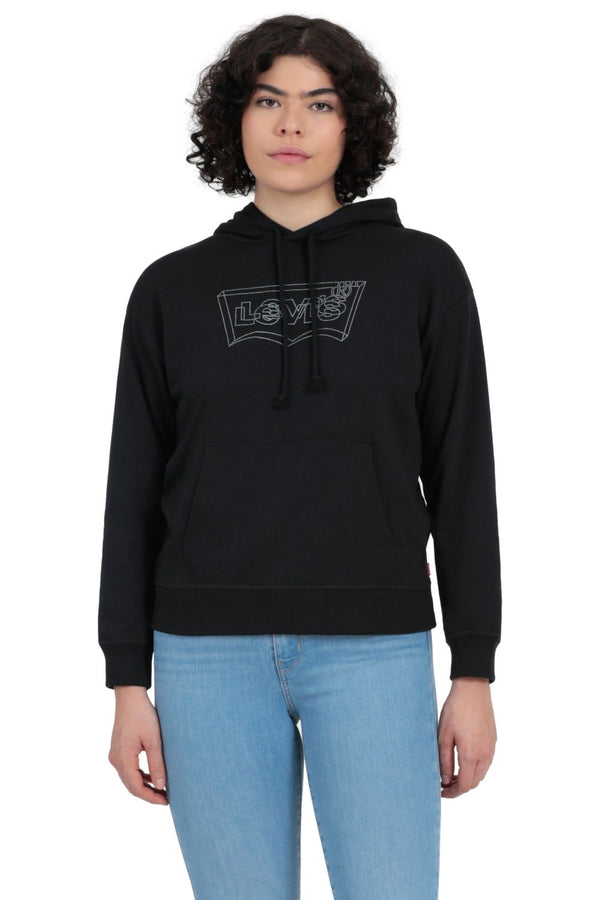Sweatshirt Graphic Hoodie Logo Batwing Black