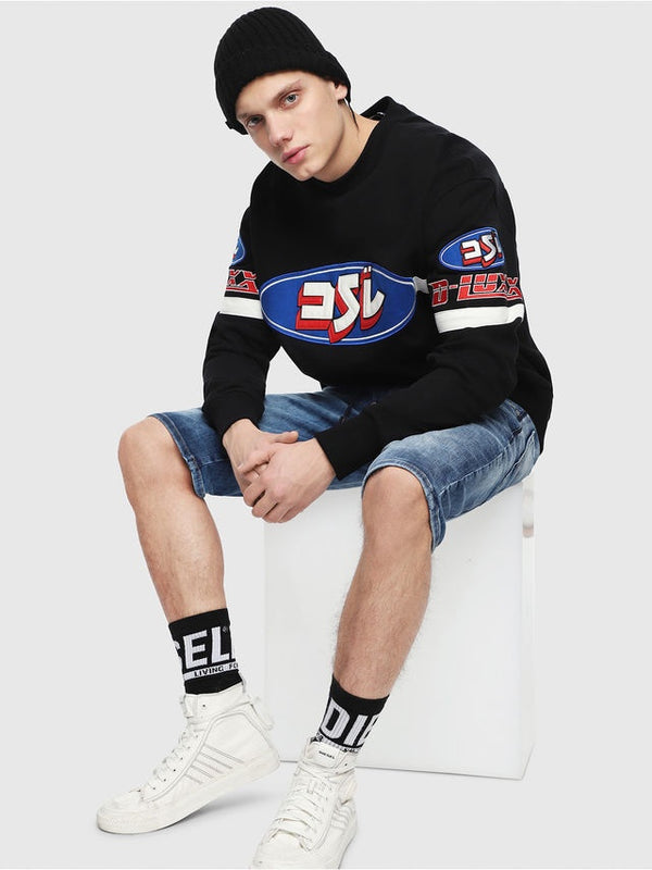 Diesel D-KROOSHORT-T Regular-slim shorts in JoggJeans twill
