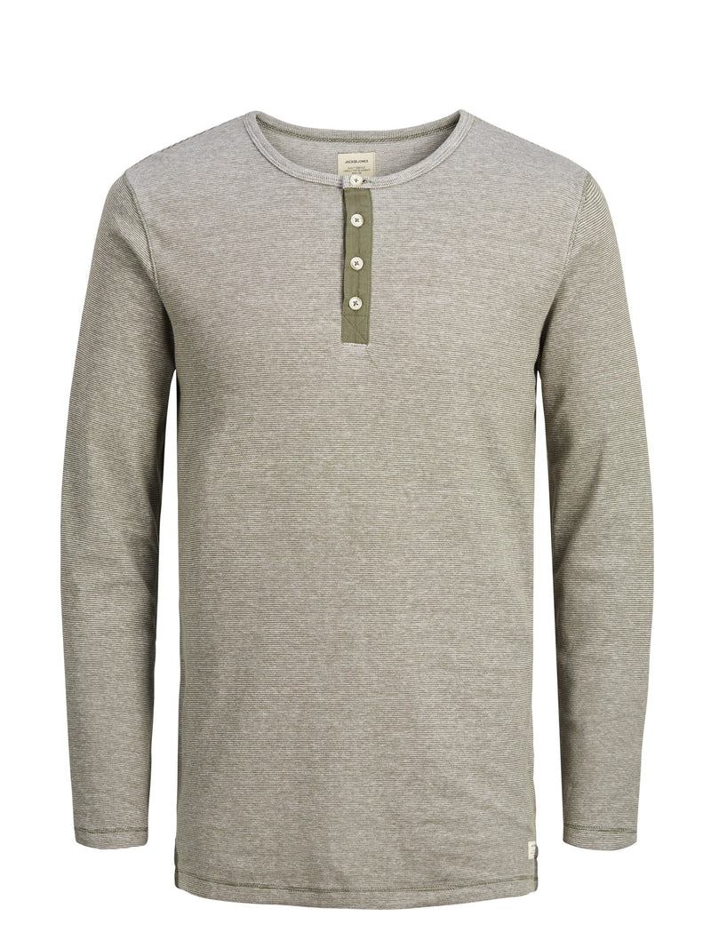 EGOVANNI TEE LS GRANDDAD NOOS OLIVE