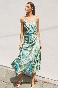 Summer Breeze Ruched Side Cutout Dress