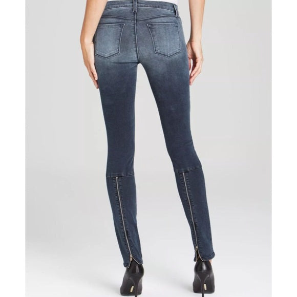 Kamila mid-rise back zip skinny