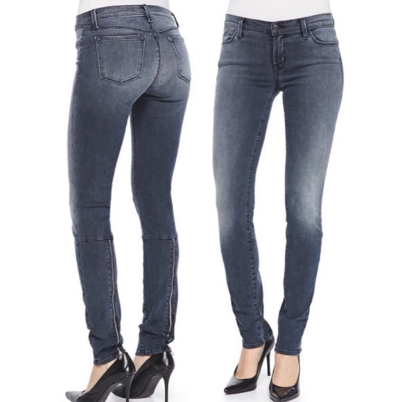 Kamila mid-rise back zip skinny