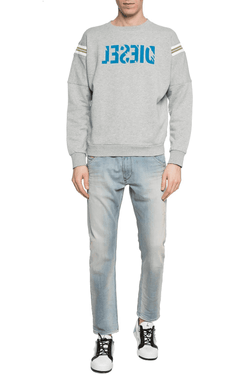 Diesel s radio sweatshirt in grey